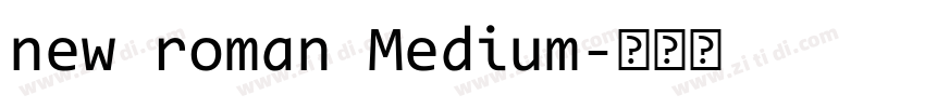 new roman Medium字体转换